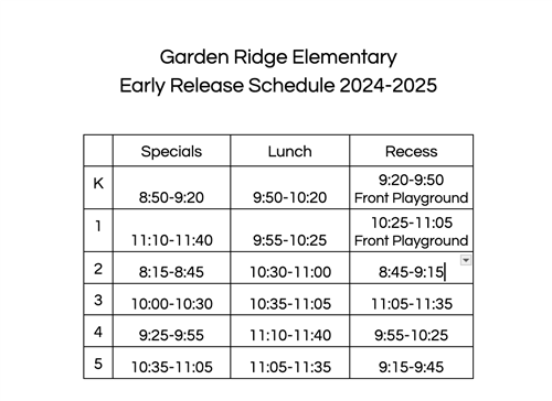 Early Release